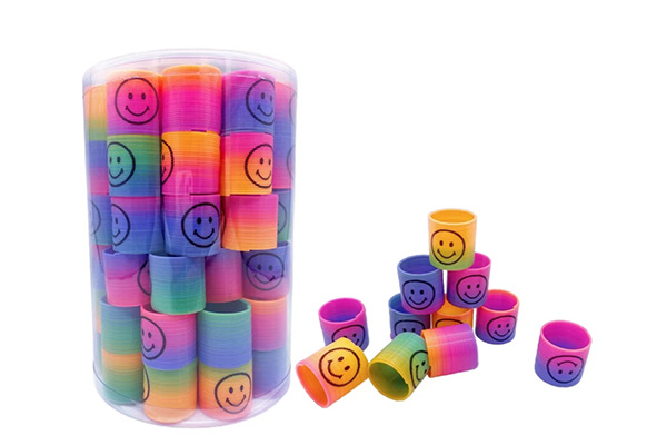 MAGIC RAINBOW SPRING (Mini Smile) Multicolorata 3,5×3,5cm – In box cilindrico da 78pz…x78…x1872